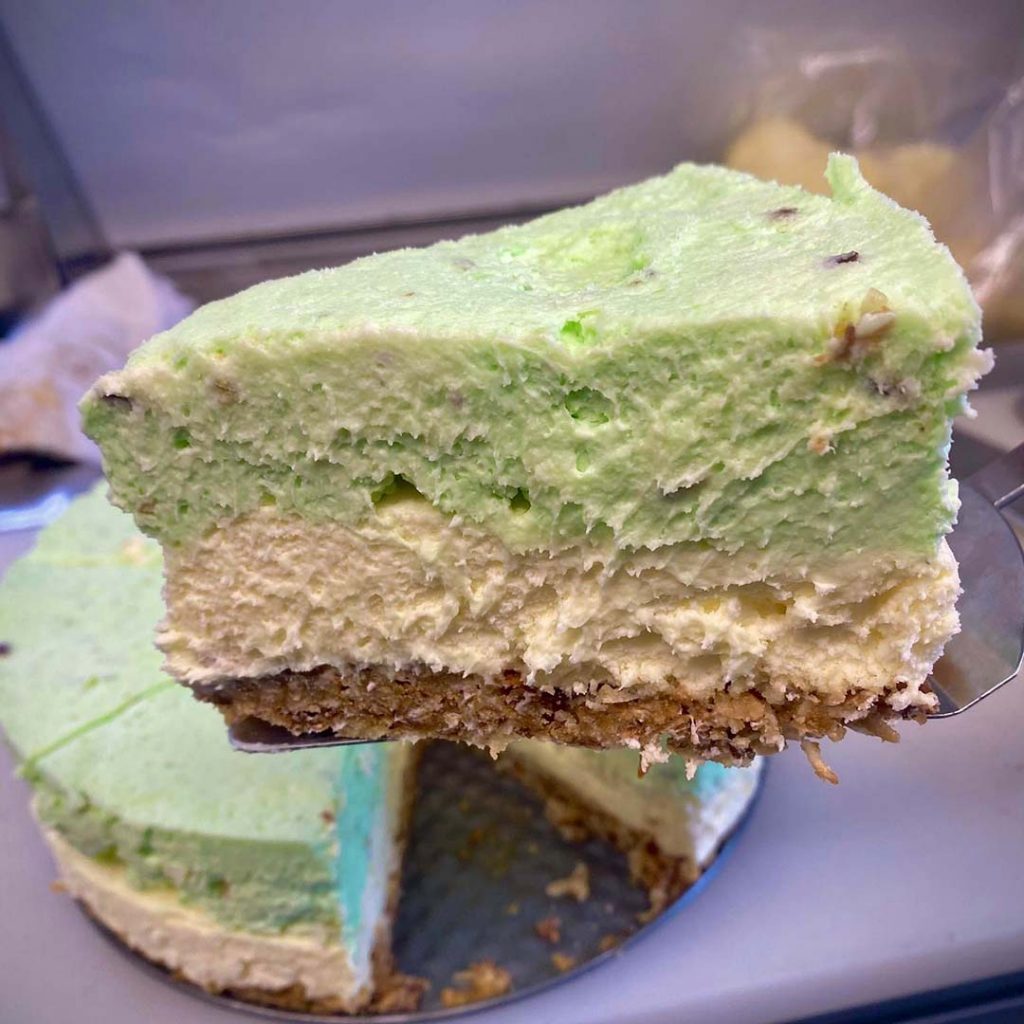 The Amore Express Coconut Pistachio Cheese Cake